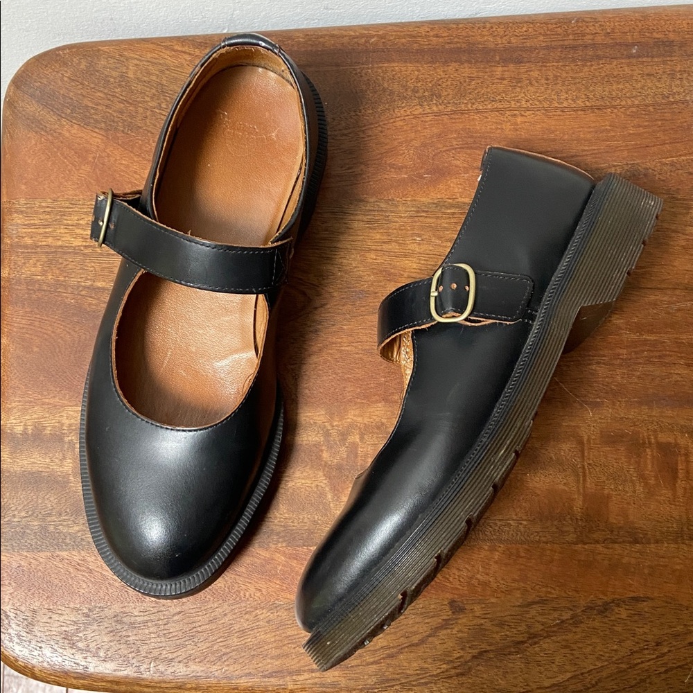 Dr. Martens Vintage Indica Black Mary Jane Leather Shoes - Picture 10 of 10